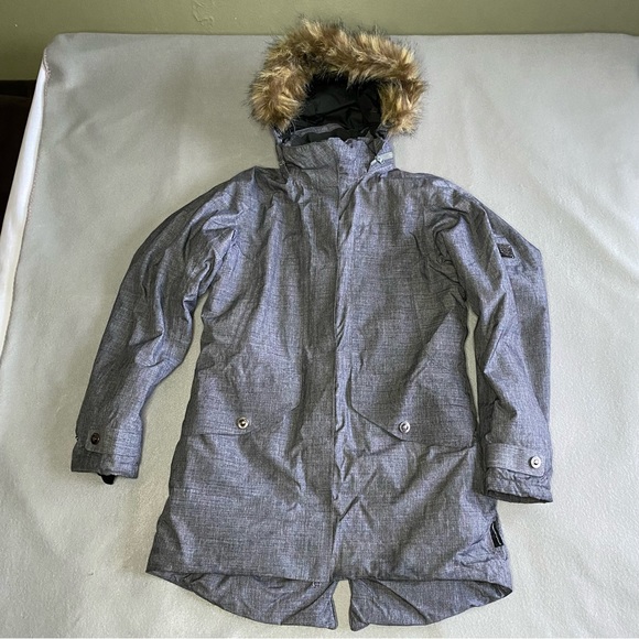 Helly Hansen Parka Removable Hood Grey Women’s Size Medium - Picture 1 of 15